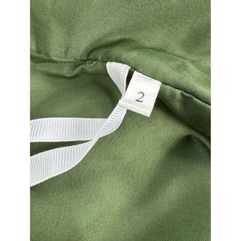 Forest Green Chiffon Halter Maxi Dress Size 2 Lace Up Formal Homecoming Prom - Picture 10 of 10